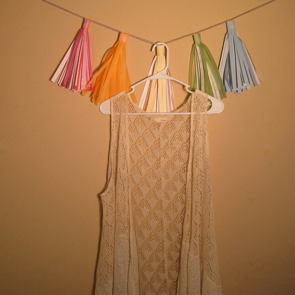 Boho crocheted lace vest